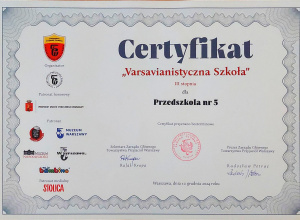 Uroczystość podsumowania Projektu Edukacyjnego "Varsavianistyczna Szkoła-Przedszkole"