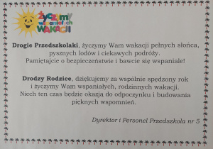 Wakacyjne życzenia